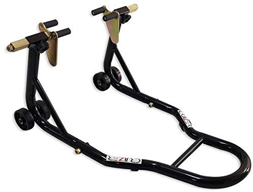 Cruizer - Cavalletto alza moto anteriore con attacchi a pinza regolabili e barre di rinforzo laterali