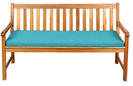 Gutekissen® Sitzkissen für Bank, Gartenschaukeln, Sitz, glatt. FK5 (150x50x5, Himmelblau)