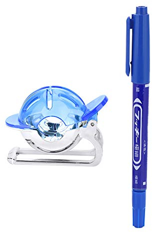 Keenso Golfball-Marker, Golfchip, Poker Golf, Ausrichtungswerkzeug für Linien, Golfball, mit Stift-Zubehör (blau)