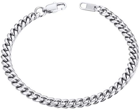 ChainsHouse Silber Herren Armband 6mm breit 21cm lang Armskette mit Geschenkebox und Schmuckstück für Kinder und Jugendlichen