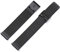 Kistanio 20 mm Milanaiseband aus Edelstahl Druckverschluss Meshband Schwarz - ME-20-BK