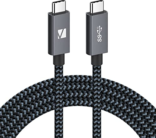 IVANKY USB C auf USB C Kabel 2M, USB 3.2 Gen2×2 Typ C Ladekabel, 100W 20V/5A Power Delivery Schnellladekabel, 4K@60Hz, 20Gbps Datenübertragung, USB C Kabel für iPhone 15 und andere USB C Geräte