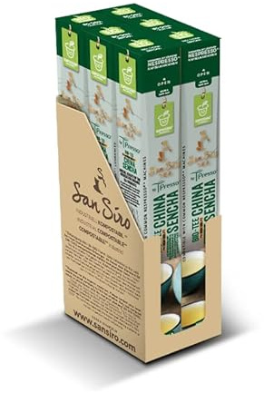SanSiro BIO China Sencha Tee von Tpresso® | 100% Industriell kompostierbar | Umweltfreundlich | 60 Kapseln für Nespresso® Kapselmaschinen