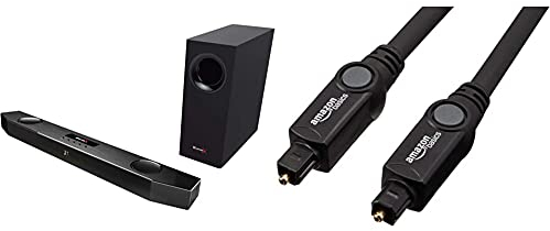 CREATIVE Sound BlasterX Katana - Mehrkanal Gaming Lautsprecher schwarz & Amazon Basics Toslink Optisches Digital-Audiokabel, 3 m