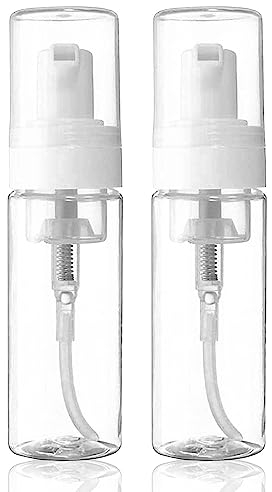Sotica Schaumpumpenflasche, 2 Stück, 200 ml, transparenter schäumender Seifenspender, leere Reisepumpflasche für nachfüllbare Kosmetikpumpenspender