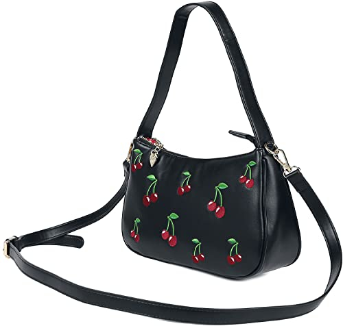 Banned Retro Wild Cherry Frauen Handtasche schwarz/multicolor 100% Polyurethan Basics, Geschenke