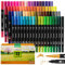 Eglyenlky 72 Dual Tip Pinsel Stifte, Adult Coloring Marker mit Fine und Pinsel Spitze für Kid Adult Artist Zeichnung Journaling Lettering Kalligraphie