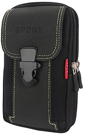 Lotvic Gürteltasche Herren, Hüfttasche Herren, Multifunktional Taktische Hüfttaschen Herren, EDC Handytasche, Taktische Bauchtasche mit Karabiner (Schwarz)