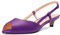 Castamere Donna Basso Gattini Tacco Heel Aperte sulla Punta Slip-on Slingback Sandali Casual Dress 3 CM Heels Viola 38 EU
