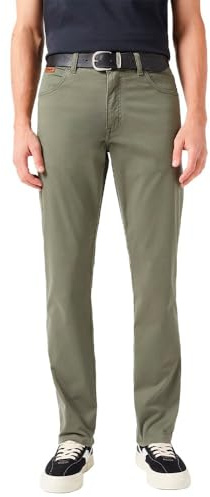 Wrangler Men's Texas Slim Jeans, Dusty Olive, 40W / 34L