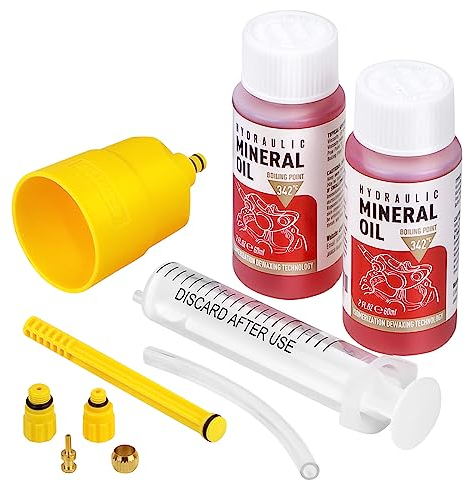 Yiezio Hydraulisches Bremsen Entlüftungsset für Shimano Scheibenbremsen Inklusive Hochleistungs-Bremsflüssigkeit Mineralöl 120ml