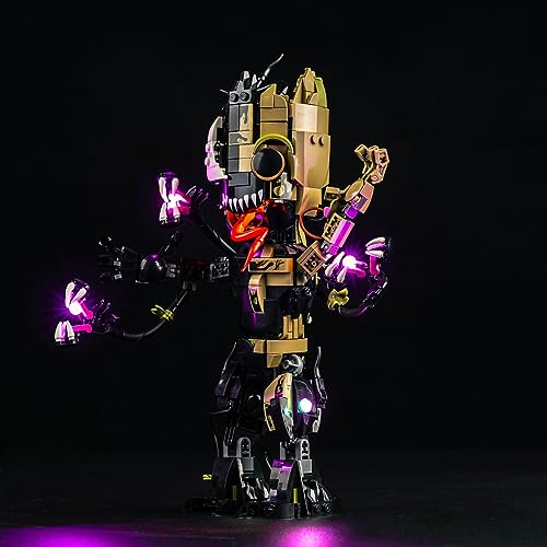 Led Licht Set Kompatibel mit Lego Marvel Venomized Groot 76249 Verwandelbares Marvel-Spielzeug (Kein Modell), Dekorationsbeleuchtungsset für Groot-Figur Kreative Spielzeug