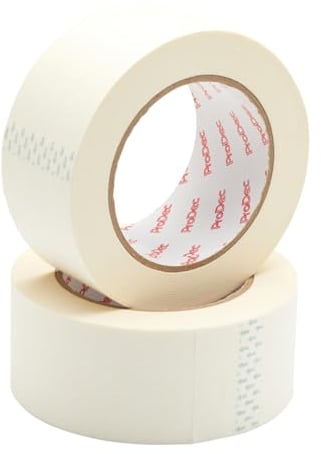 ProDec Twin Pack 2 inch x 50m Multi Surface Masking Tape For Painting, Painters Tape for Sharp Paint Lines, Decorators Tapes, Painters Masking Tapes 50mm Wide