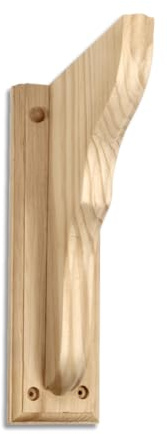 WADDELL Pine Bracket w/Backing Plate (1 Count, 13 x 9¾ x 1¼) | Unfinished Corbel Includes Mounting Hardware | DIY Home Decor Shelves, Countertops, Fireplace Mantels | Supports up to 5 Lbs. Each