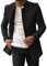 Cappotto Midi con Collo Alto da Uomo Autunno/Inverno Cappotto Tweed Slim Tinta Unita Casual alla Moda