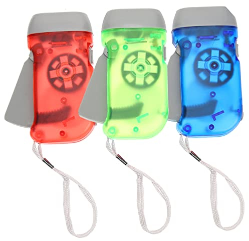Unomor 3St Hand Taschenlampe kleine Taschenlampen LED Laterne Mini-Taschenlampe Outdoor-Camping-Taschenlampe Taschenlampe schütteln Blendung Kurbel Handytasche Dynamo Taschenlampe Licht