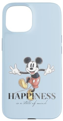 iPhone 15 Disney 100 Anniversary Mickey Mouse D100 Quote Happiness Case
