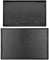 2 Pack Large Plastic Serving Trayss, Non-Slip Rectangular Tray for Coffee Table, Kitchen & Parties - Black Wood Design, Durable Multi-Purpose Ottoman Platter (7x9.5)