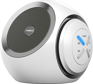 Machine à bruit blanc, 30 options de sons apaisants, y compris ventilateur, bruit naturel et blanc, minuterie de sommeil, Bluetooth, volume réglable, machine à sons de sommeil pour adultes iTOMA 318