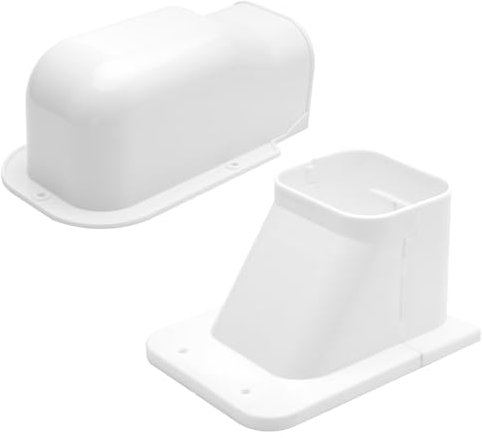 ZMDMAH Wandanschlußstück, Kanal Klimaanlage Kabelkanal Dekoratives PVC Line Abdeckung Kit für Split und Zentrale Klimaanlage und Wärmepumpe Linie, Dekorative PVC-Rohrabdeckung für Wanddurchführung (A)