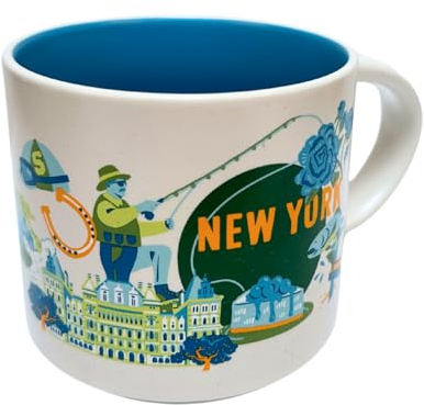 Starbucks Discovery Series - Taza de cerámica del estado de Nueva York, 14 onzas