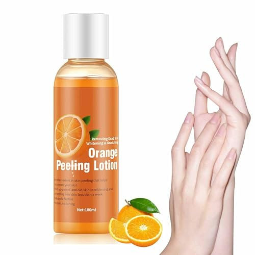 Orange Peeling Lotion 100ml - Vitamin C Peeling-Gel Peeling-Öl, Whiting and Moisturizing, Removing Dead Skin, Körperpeeling Maske für Körper-Gesicht, Verbessert Dunkle Haut für Alle Hauttypen (1PC)