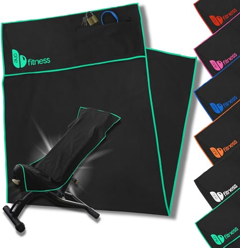 be one Toalla Gimnasio con Cremallera - Toalla Microfibra Gimnasio 120 X 50 Ajustable y anticaída - Toalla Gym con diseño Adaptable al Asiento (Verde)