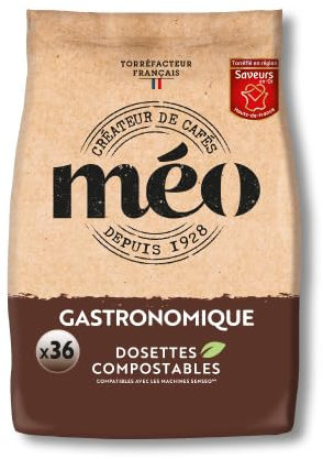 Café Méo Dosettes Gastronomique - Pack de 432 Capsules (12x36) - compatibles machines à dosettes courantes
