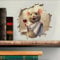 SUPERDANT 3D Wandaufkleber Mausleben Maus Wandsticker Raumdeko Maus Wandtattoo Tapete Für Kinderspielzimmer 3D Vinyl Wandsticker Mit Kaputter Wanddekoration Für Badezimmer Toilette Kinderzimmer