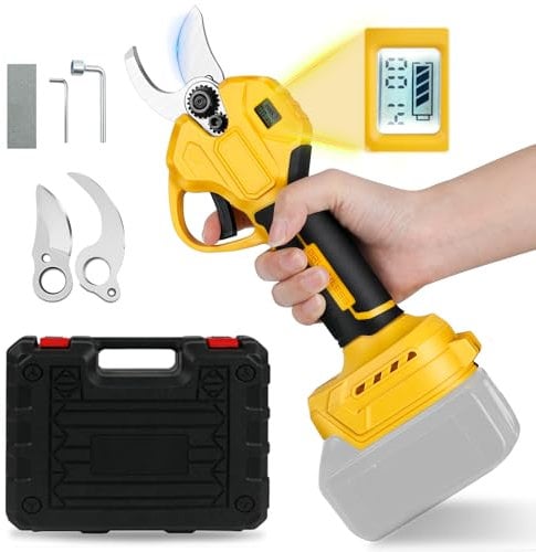 Forbici Potatura a batteria Elettriche compatibile con Dewalt 18 V 20V (Nessuna batteria), 45 mm Diametro di apertura, Trincia Rami Cesoie Progressivo Elettriche portatile Motore brushless per alberi