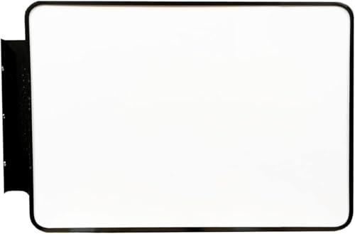 RECTANGLE LED PROJECTING SIGN LIGHT BOX DOUBLE SIDED OUTDOOR ADVERTISING SIGN (Black, 70cm x 50cm Horizontal)