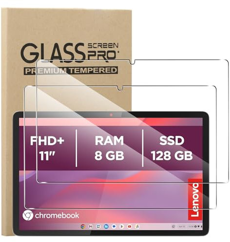 KUSINHOKA Protector de Pantalla para Lenovo Chromebook Duet Gen 9 11 Pulgadas, [2 Pack] Cristal Templado Película Anti-arañazos, Alta Dureza, Sin Burbujas, HD Clear Vidrio Templado Tablet Protector