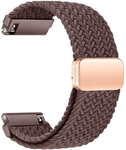 Sundara 18mm 19mm 20mm 22mm Nylon Gewebtes Armband Kompatibel mit Garmin/ID205L/Galaxy/Huawei/Amazfit Watch, Uhrenarmband Unisex