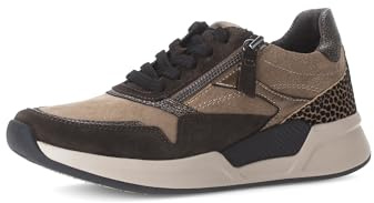 Gabor Damen Low-Top Sneaker, Frauen Sneaker,schick,verspielt,Leder-Ware,chic,Trend-bewusst,praktisch,Arbeit,buero,nut/Brown/Bronce,41 EU / 7.5 UK