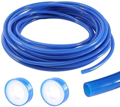 10m Pneumatik Schlauch, Außen 6mm x Innen 4mm PU Pneumatikschlauch, Polyurethane Schlauch, Flexibel Druckluftschlauch für Luftkompressor, Pumpen,Flüssigkeitstransfer Hydraulikleitungen (Blau)