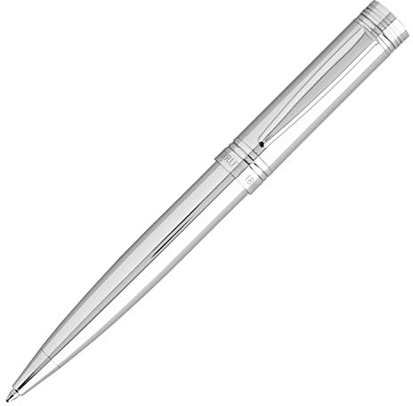 Cerruti 1881 Kugelschreiber Zoom in der Farbe Silber mit blauer Mine, NST2094, 1 Stück (1er Pack)