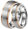 DOOSTI Partnerringe/Trauringe Sunshine - Bicolor Chirurgischer Edelstahl - inkl. Gratis Gravur
