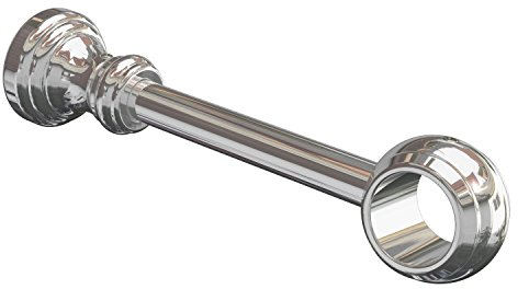 Flairdeco Träger für 28 mm Ø Gardinenstange, 1-läufig, Plastik, Chrom-Glanz
