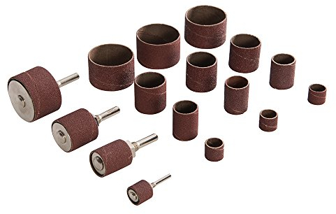 Silverline Tools 381141 Juego de Tambores y Rodillos de Lija, 13, 19, 25, 38 mm Diámetro, Caja de 20