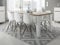 Tendencio Table Salle à Manger Style scandinave Lier 160 cm - Blanc et Pieds Bois