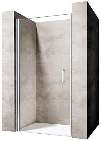 Durovin Bathrooms 700mm Shower Door with Frameless Pivot Hinge Style - Reversible Shower Enclosure Door - 6mm Thick Safety Glass
