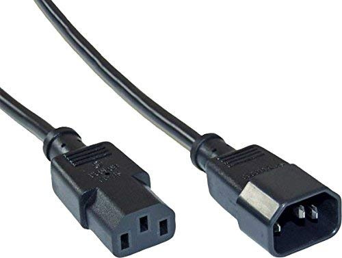 4x InLine® Kaltgeräteverlängerung, C13 auf C14, 3m schwarz