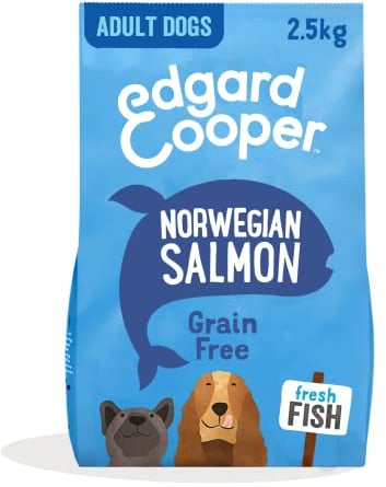 Edgard Cooper Grain Free Dog Food Dry, (Salmon 2,5kg), Natural Kibble Dry Dog Food for Adult Dogs, Fresh Meat, Hypoallergenic, Gluten-Free, Rich in Amino Acids