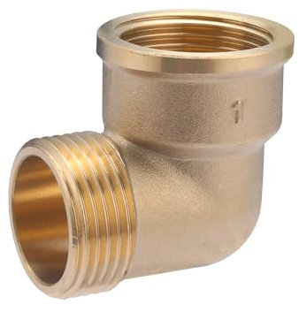 Coude Laiton Mâle Femelle à Visser 26x34 (1') NOYON & THIEBAULT