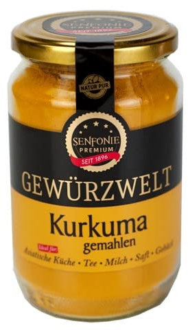 Altenburger Original I Reines Kurkuma Pulver 400 g im Glas, Curcuma ohne Zusätze, mit natürlichem Curcumin