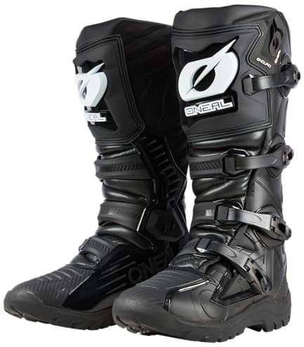 O'NEAL | Stivali Motocross | Moto | Protezione del piede e della zona cambio, protezione dal calore in microfibra, fodera perforata per una migliore ventilazione | RMX | Adulto | Nero | Taglia 43