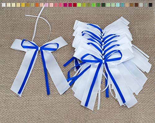 Antennenschleifen Hochzeit 10 Stück Blau