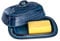Hasense Butterdose aus Porzellan mit Deckel, Butterdose mit Deckel und Griff für Arbeitsplatte, blau