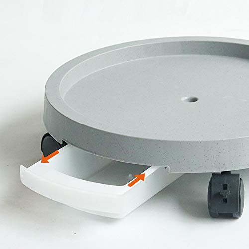 30,5 cm Pflanzen-Dolly, runder Pflanzen-Caddy mit Wasserbehälter und feststellbarem Rad, robuster Roll-Pflanzenständer, Topf-Untersetzer für den Innen- und Außenbereich, Baum-Blumenständer, Übertopf