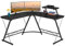 Yaheetech Escritorio en L Grande 130x130x96.5cm Mesa Escritorio Esquinero Escritorio Gaming en Forma de L Mesa Ordenador con Soporte Monitor para Oficina Despacho Negro